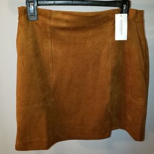 Vegan Suede Mini Skirt